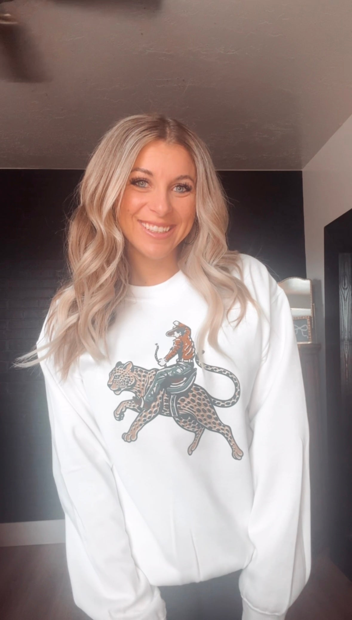 Cowboy Cheetah Crewneck