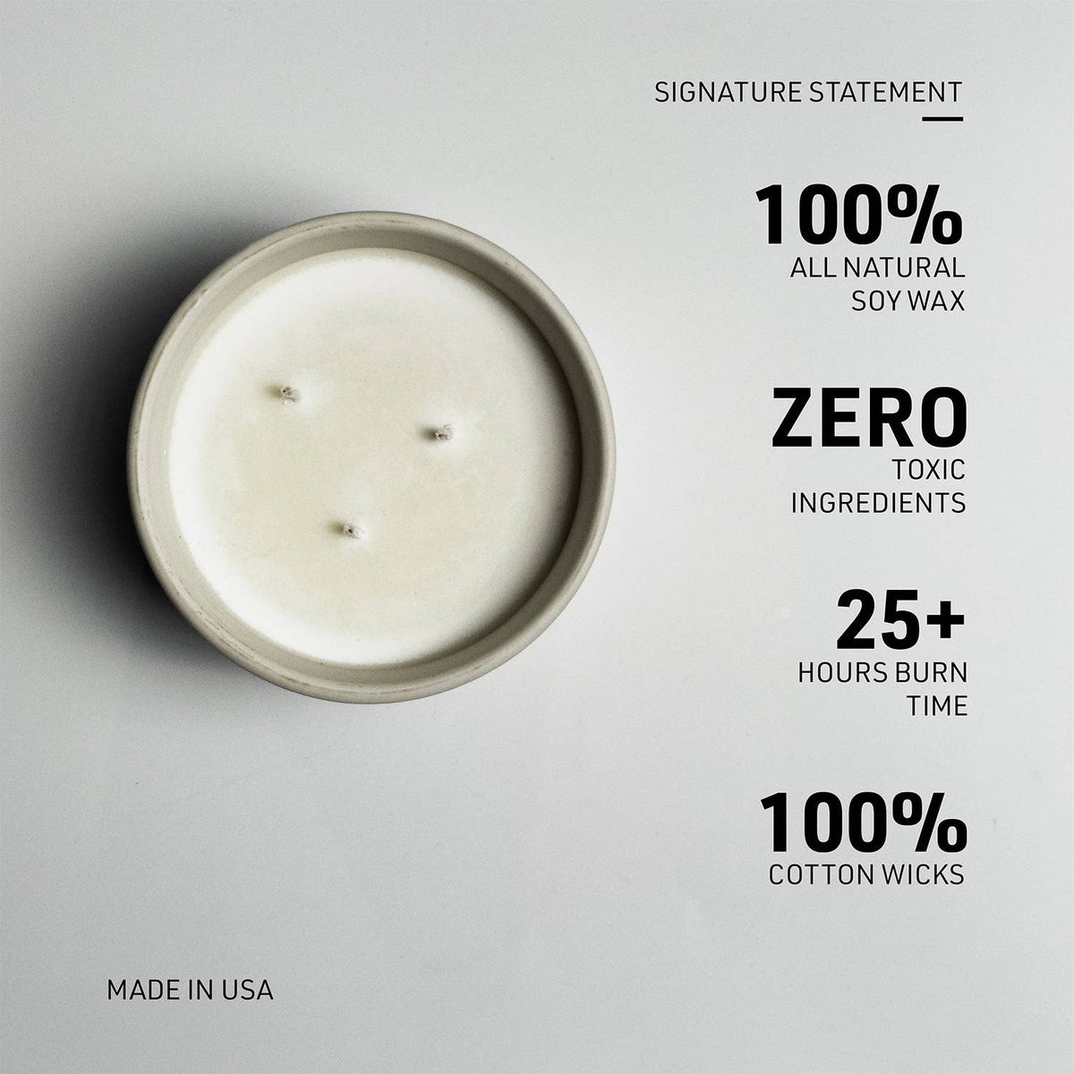 Rake, Pile, Leap Signature Statement Candle