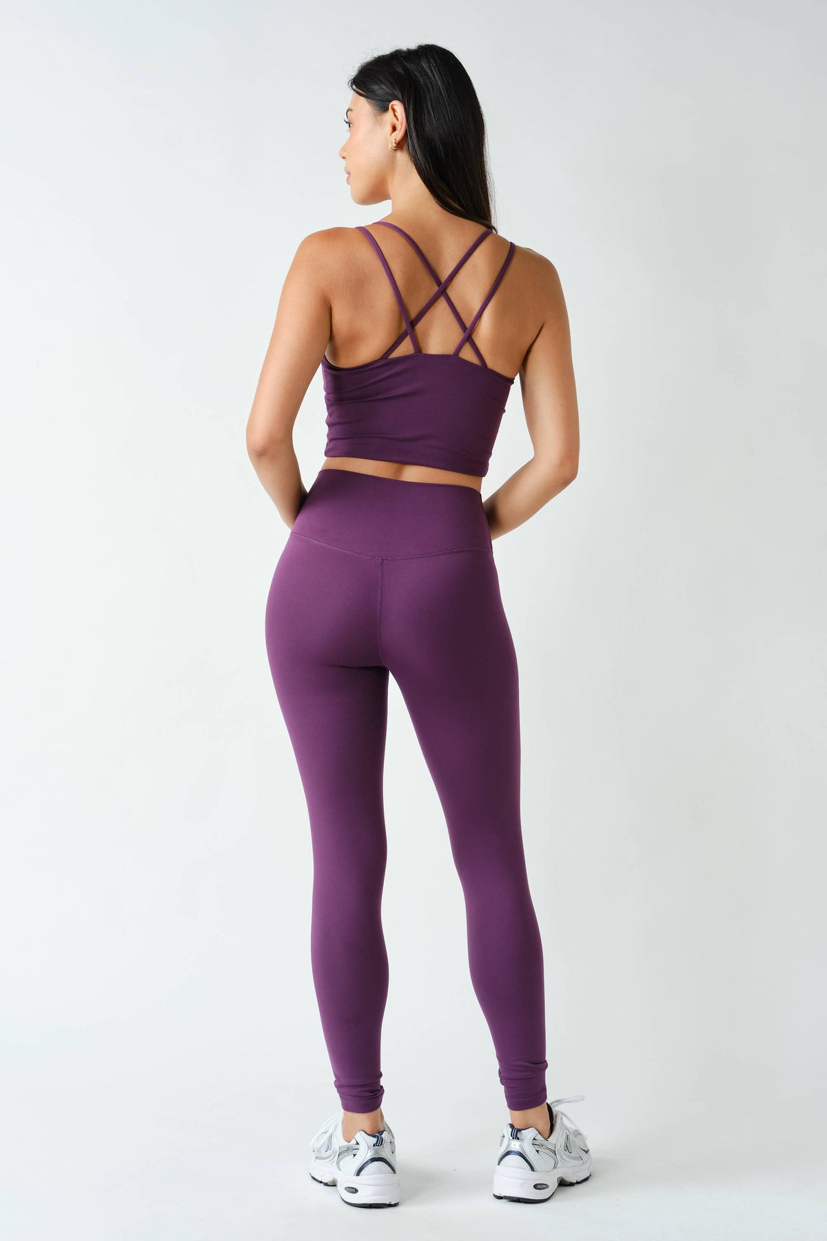 Venice Cloud  Criss-Cross Sports Bra - Purple Iris