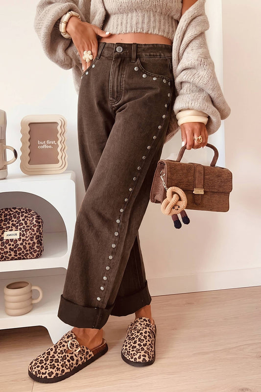 Decorative Studs Casual Jeans