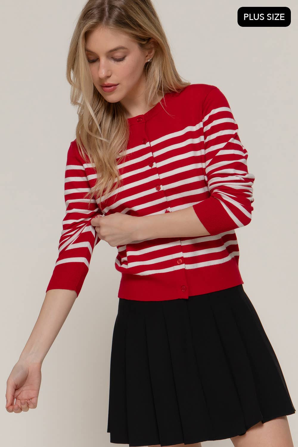 Stripe Sweater Cardigan