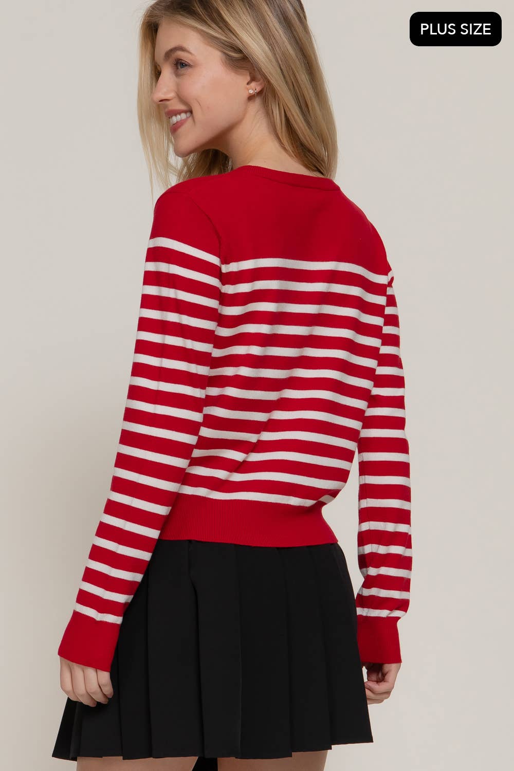 Stripe Sweater Cardigan