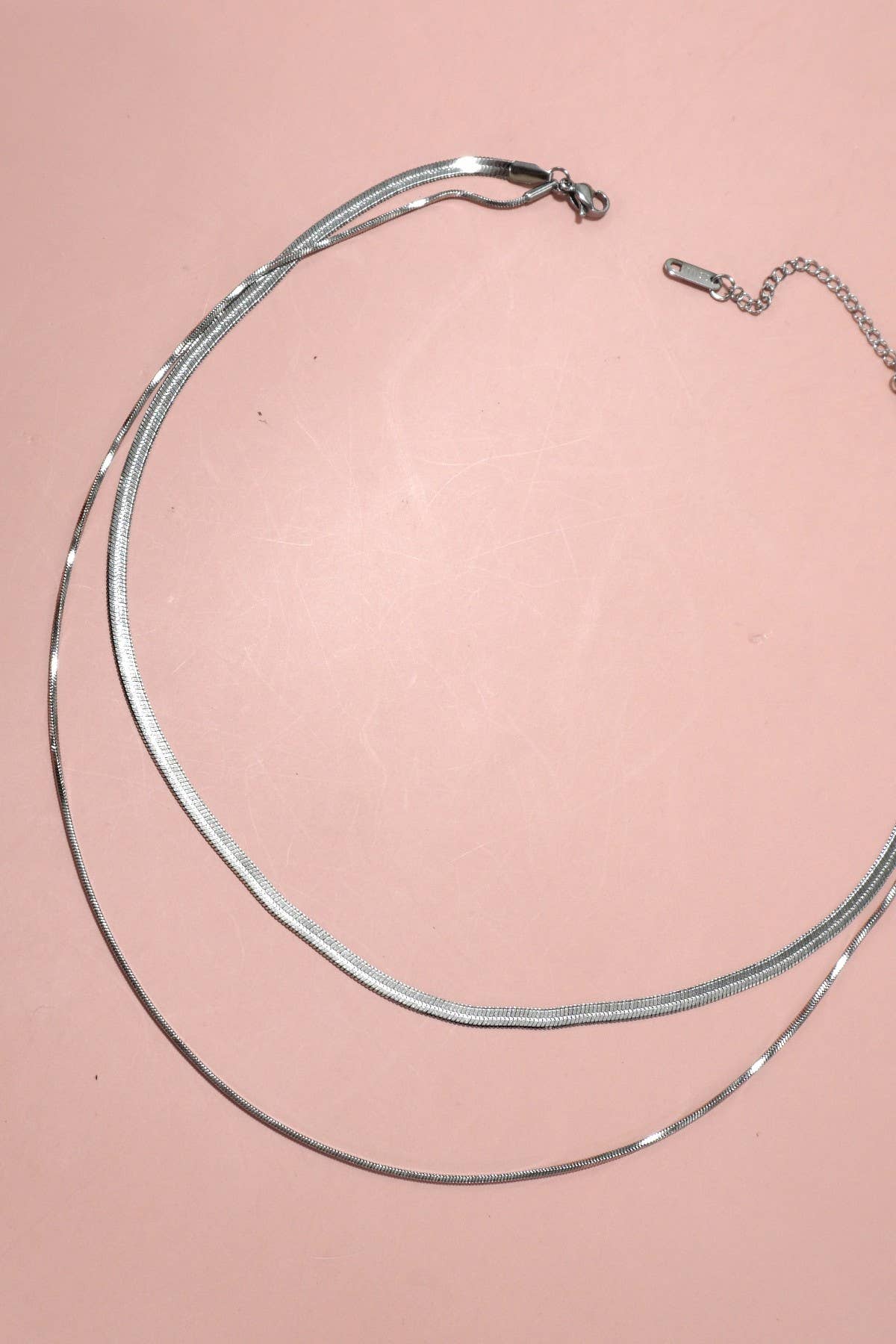 Multi-Layer Herringbone Snake Chain Necklace