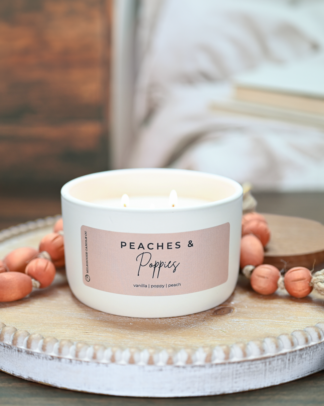 Peaches & Poppies | 10 oz Signature Statement Candle