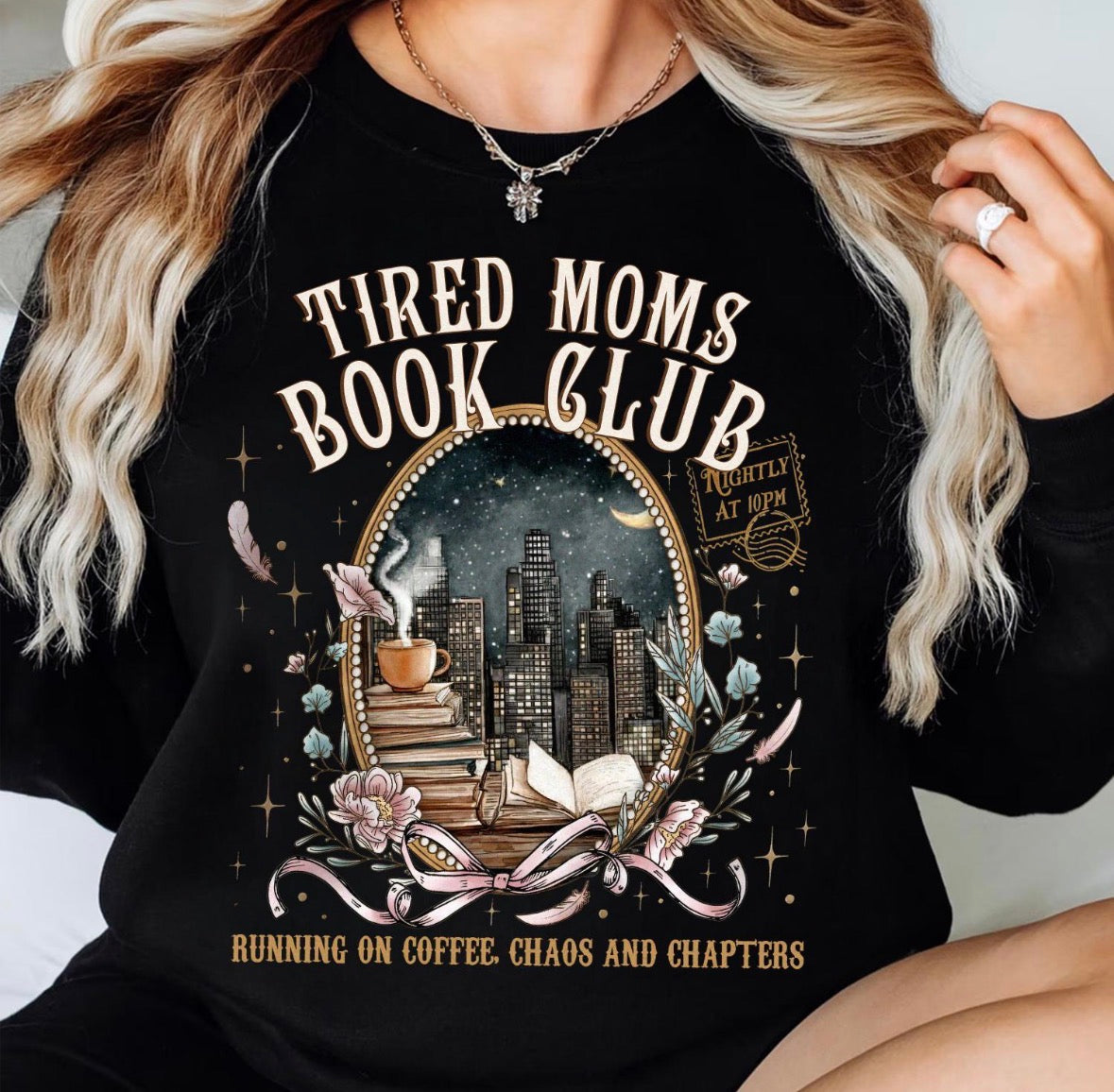 Tired Moms Book Club Crewneck
