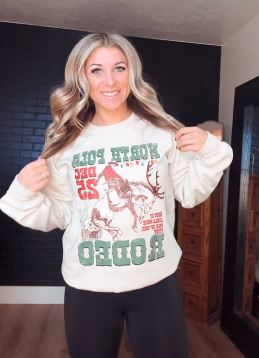 North Pole Rodeo Crewneck