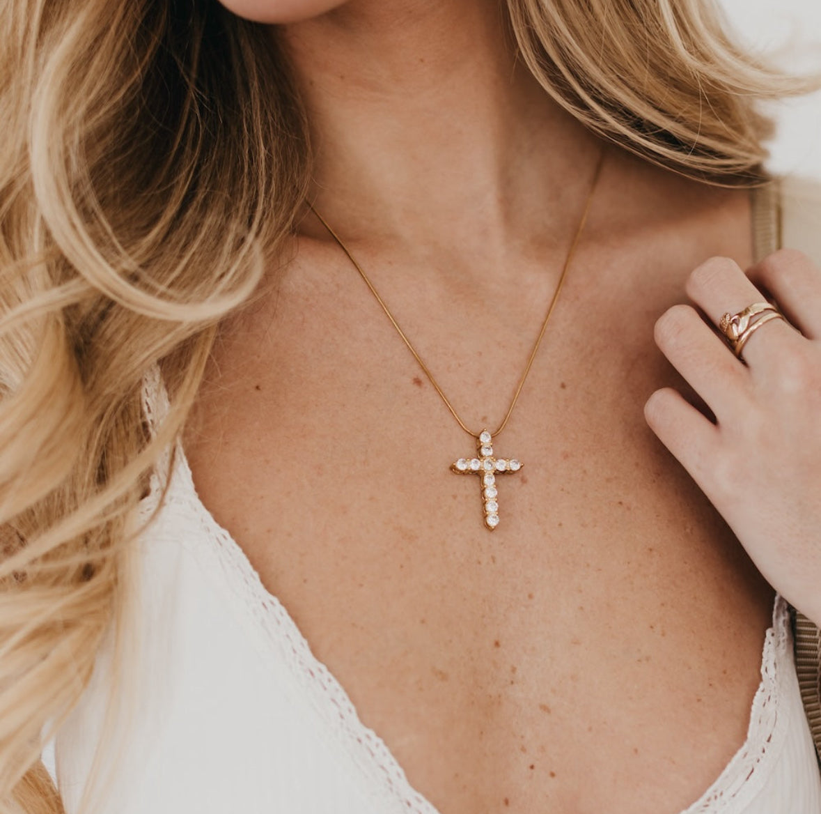 Hannah Diamond Cross Necklace