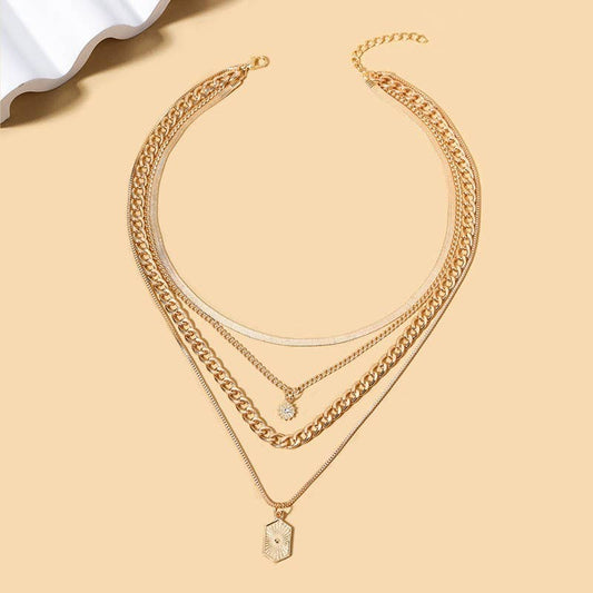 DOUBLE CHARM MULTI LAYER NECKLACE