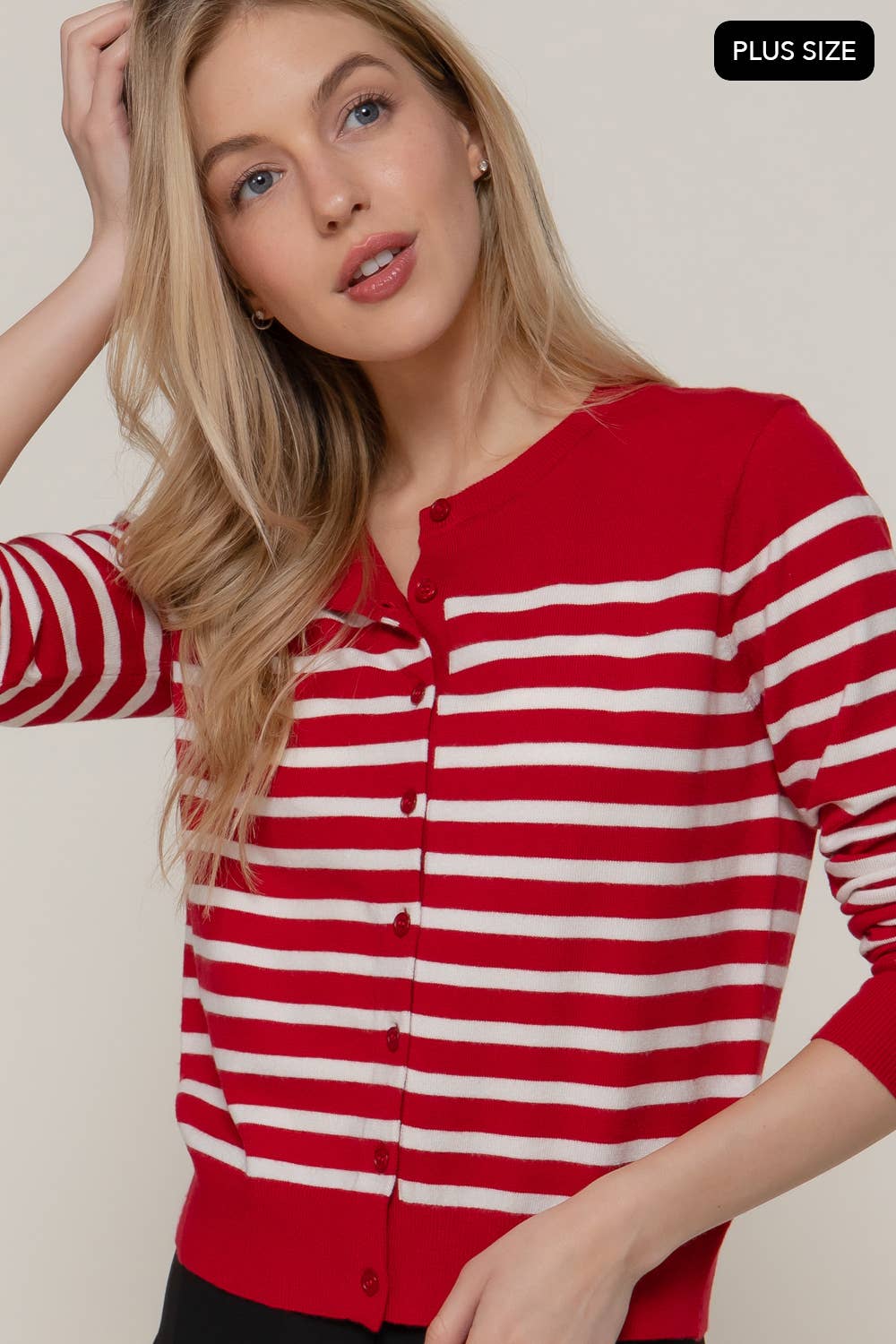 Stripe Sweater Cardigan
