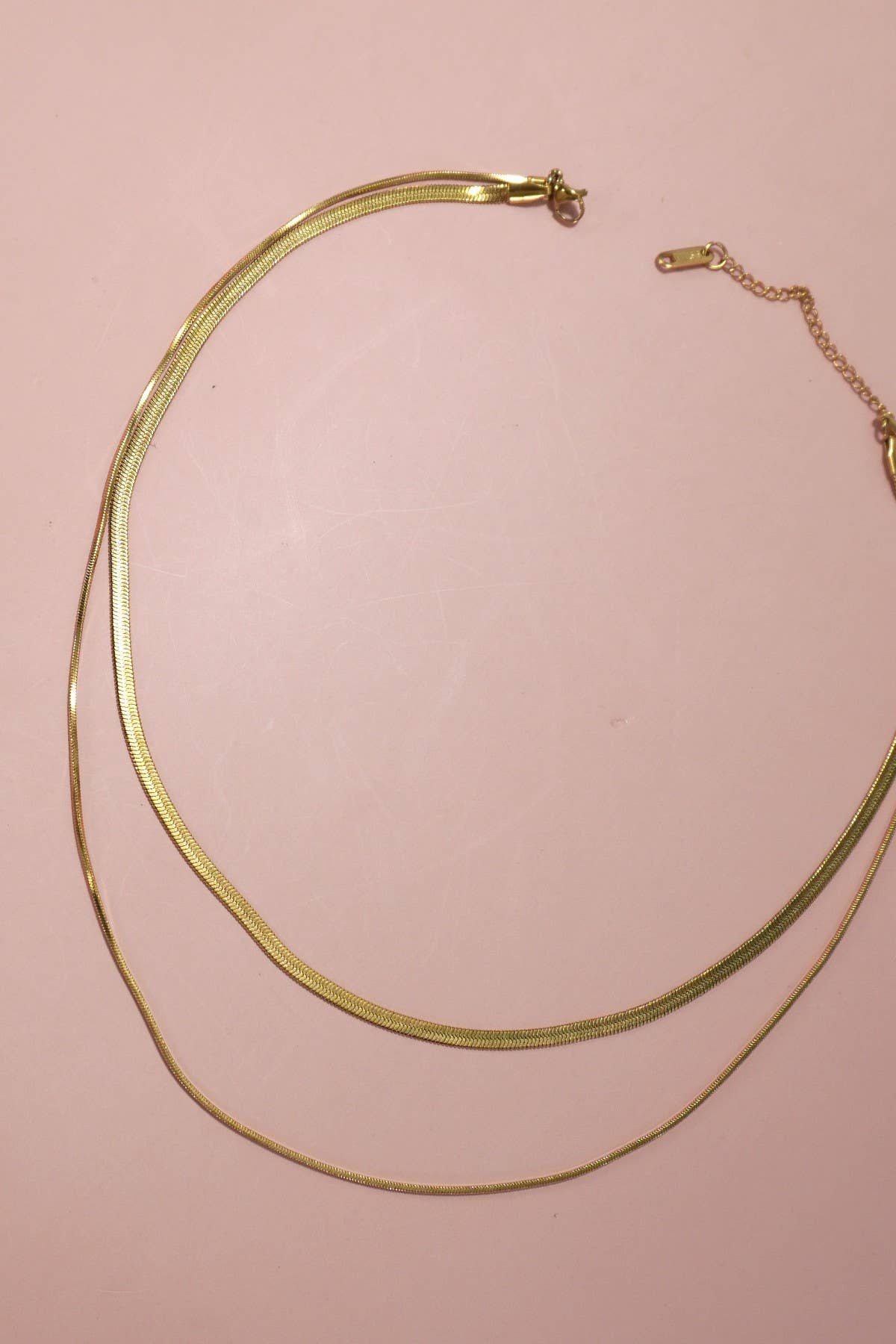 Multi-Layer Herringbone Snake Chain Necklace